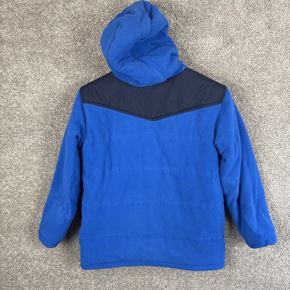 The North Face Polartec Reversible Jacket Blue Hooded Boy's Size Large 14/16 - Picture 3 of 9
